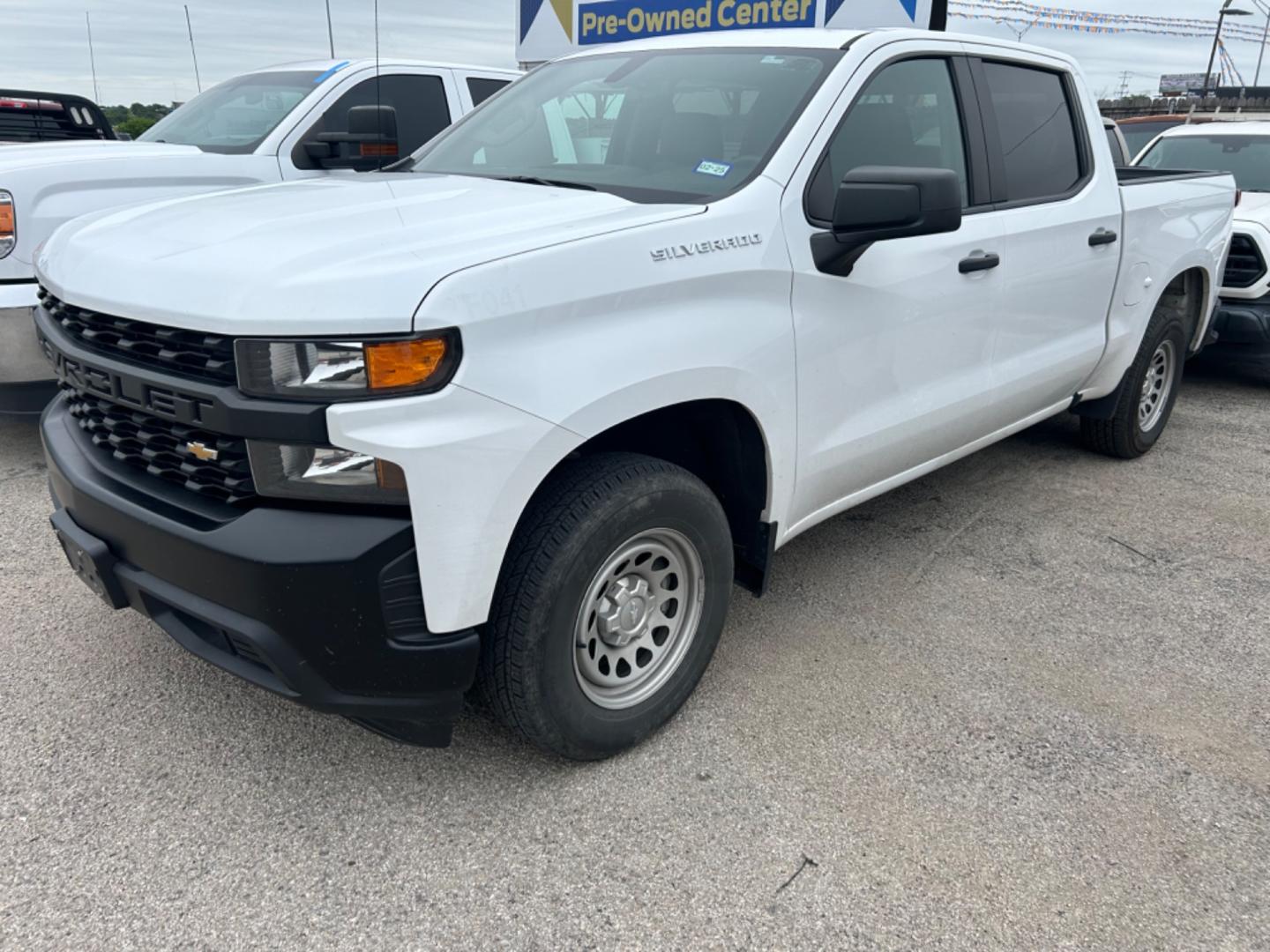 2021 White Chevrolet Silverado 1500 (1GCPWAEF3MZ) , located at 1687 Business 35 S, New Braunfels, TX, 78130, (830) 625-7159, 29.655487, -98.051491 - Photo#0